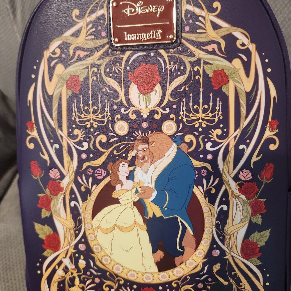 Loungefly Purple Beauty and the Beast Backpack